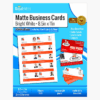 Matte Business cards with perforations on 8.5"x11" sheet Geographics Cards