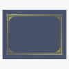Navy Blue Certificate Covers Classic Linen Gold Foil Geographics 39417