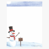 North Pole Snowman Christmas Letterhead Geographics 49739W