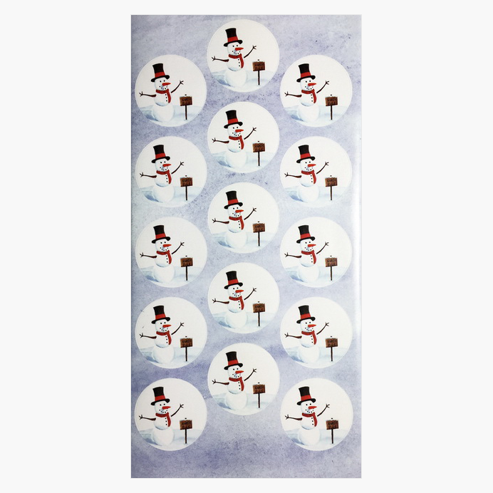 North Pole Snowman Christmas Seals 1.25 Geographics 49751W 2