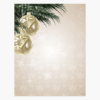 Ornaments and Pine Christmas Letterhead Gold Foil Geographics 49391