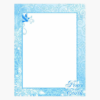 Peace on Earth Blue Foil Christmas Letterhead Geographics 49491