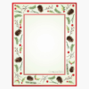 Pinecones Christmas Letterhead Geographics Red Foil 47898W