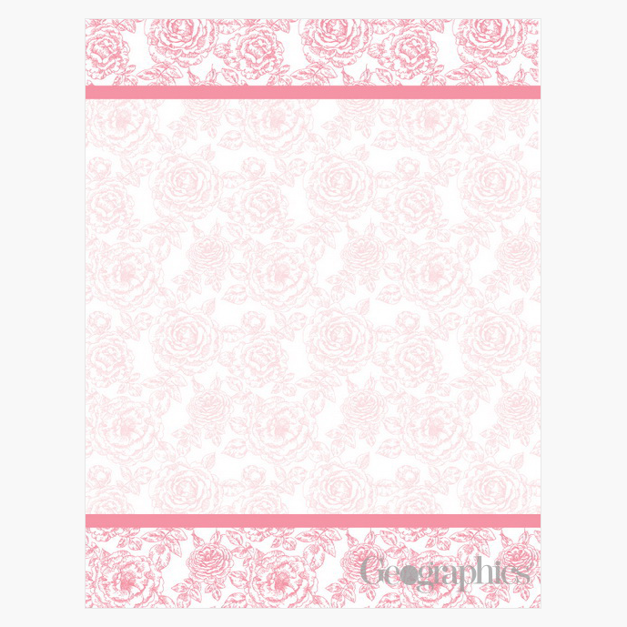 Pink English Rose Letterhead 2 sided Geographics 49238