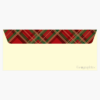 Plaid Christmas Envelopes No 10 Gold Foil Geographics 49762W