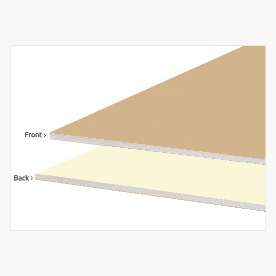 Two Cool Colors Tan/Ivory Foam Board, 20"x30", 5/case, Made in USA Royal Brites patented product.