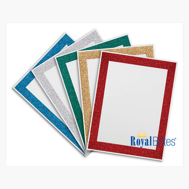 Glitter Glam Poster Board Assorted Colors,11"x14" by Royal Brites 14 pt