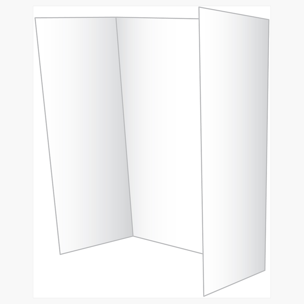 White/White, 1 Ply Tri-Fold Project Board, 28x40, 12/case