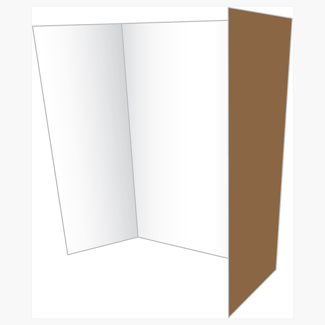 Royal Brites Project Board Tri Fold White Kraft 36 x 48 27145