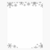 Snowflake Silver Foil Christmas Letterhead Geographics 49490