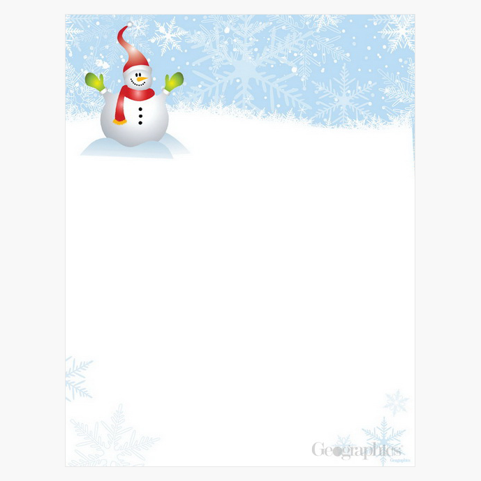 Snowman Christmas Letterhead Geographics 47894W