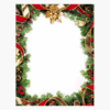 Spruce Wreath Gold Foil Christmas Letterhead Geographics 49493