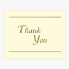 Thank You Cards w Envelopes Ivory Gold Foil Geographics 45177