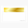 White Gold Foil Lined Envelopes No 10 Geographics 48764