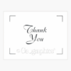 White Silver Foil Thank You Cards w Envelopes Geographics 45176