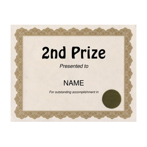 2nd Prize Award Template