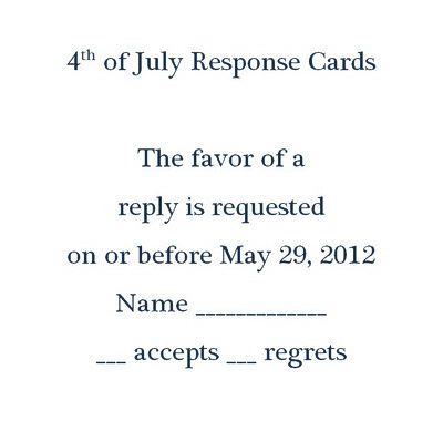 4th of July Response Cards Wording Geographics