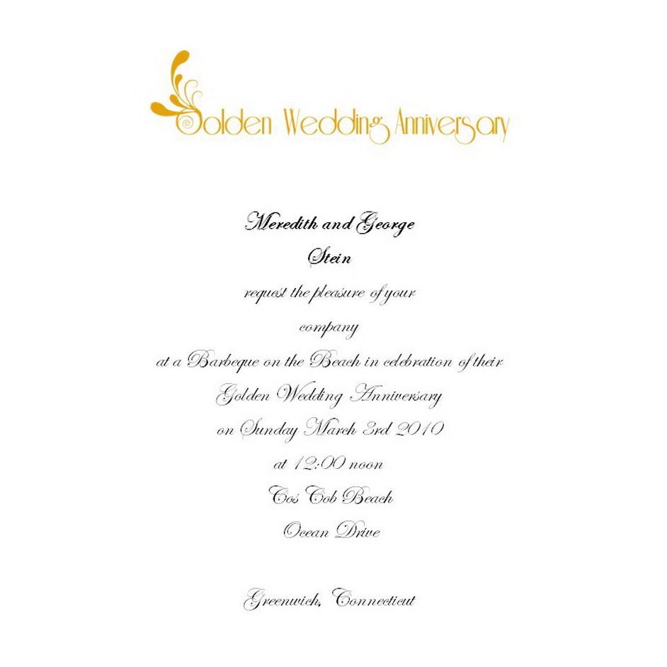 50th Wedding Anniversary Invitations Free Template Image Geographics 3