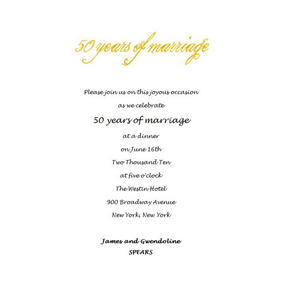 50th Wedding Anniversary Invitations Free Template Image Geographics 4