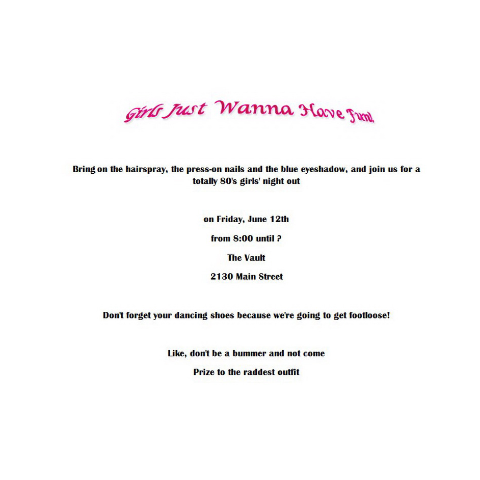 80s Party Invitation Free Template Image Geographics 4