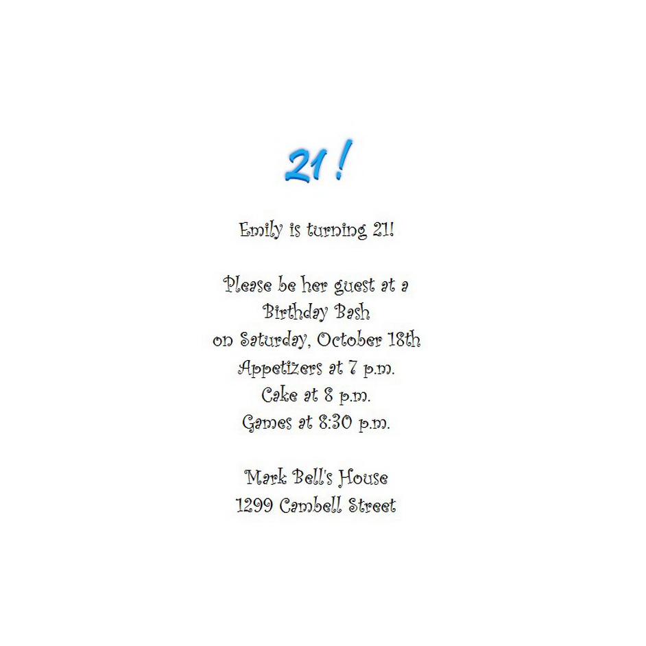 Adults 21st Birthday Invitation Free Template Image Geographics 5