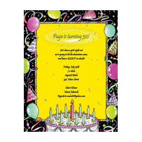 Adult’s 30th Birthday Invitation 1 Template