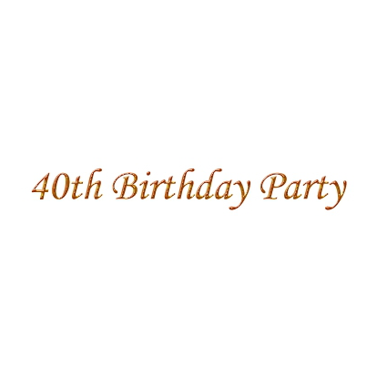 Adult’s 40th Birthday Invitation 6 Clip Art