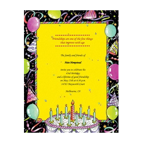 Adult’s 40th Birthday Invitation 4 Template