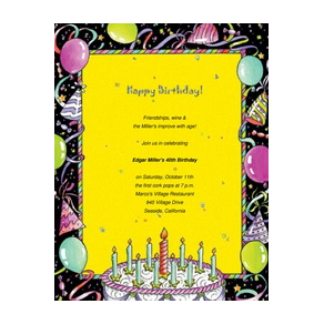 Adults 40th Birthday Invitation Free Template Image Geographics 6