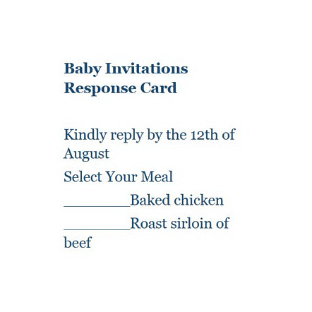 Baby Invitations Response Cards Wording Geographics
