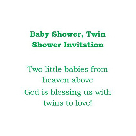 Baby Shower Twin Shower Template