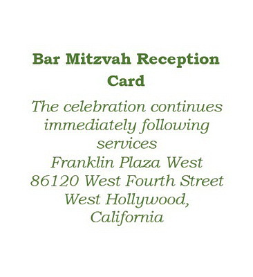 Bar Mitzvah Reception Cards Wording Geographics