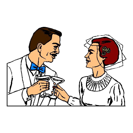 Bride and Groom Clip Art