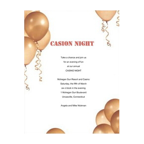 Casino Night Invitation 4 Template