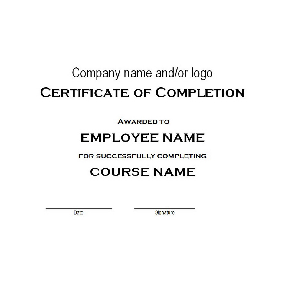 Certificate Of Completion Free Template Image Geographics