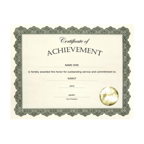 Certificate of Achievement Landscape Template