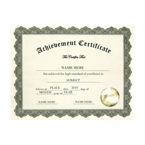 Certificate of Achievement Template
