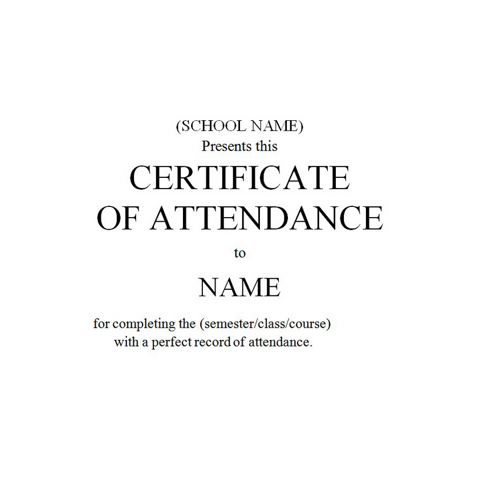 Certificate of Attendance Free Template Image Geographics 1