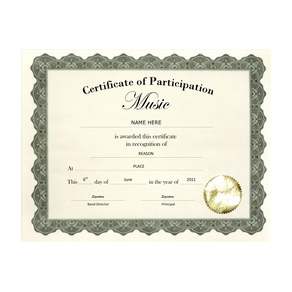 Certificate of Participation Landscape Template
