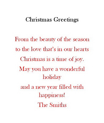 Christmas Greeting Cards Wording Geographics