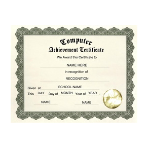 Computer Achievement Certificate Template