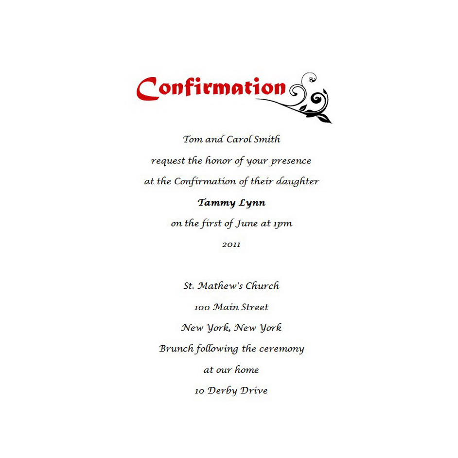 Confirmation Invitation Free Template Image Geographics 6
