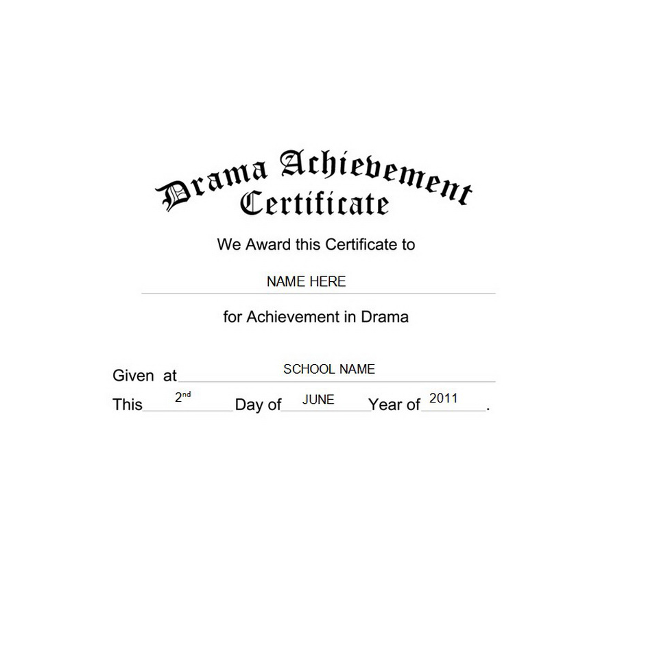 art award certificate template