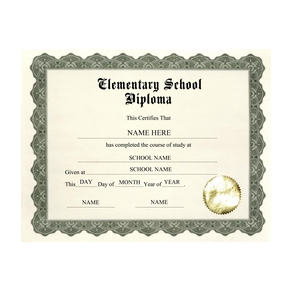 Elementary School Diploma Template