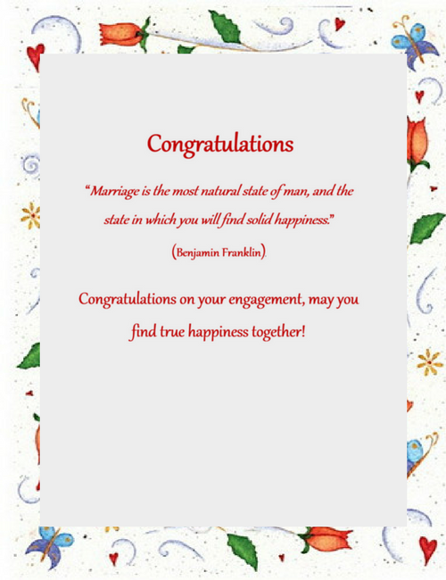 Engagement Congratulations Wording 3