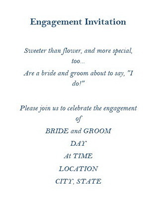 Engagement Invitations Wording Geographics