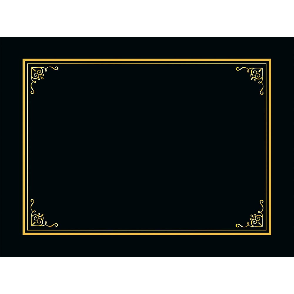 Geographics Vintage Black Gold Foil Certificate Holders 8 75″x11 25″ Sugar Cane Tree Free 49029 (3)