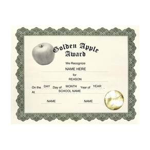 Golden Apple Award Free Template Image