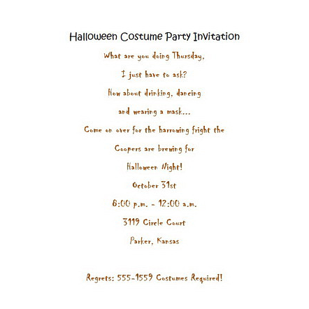 Halloween Costume Party Template