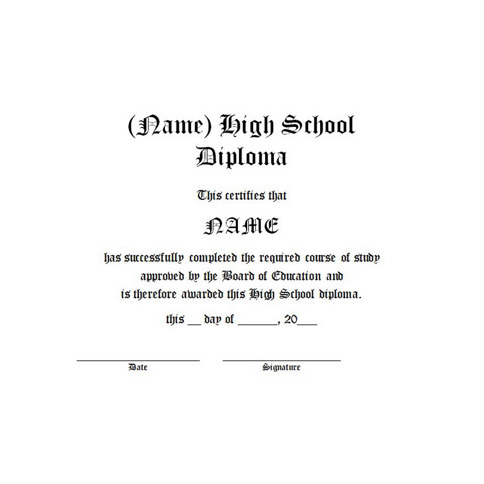 High School Diploma Free Template Image Geographics